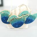 Turkusowe ptaszki - ozdoby ceramiczne do powieszenia