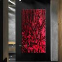 Nowoczesny obraz fuksja metaliczny - płaskorzeźba 80x160 cm, gotowy do zawieszenia