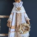 Kura w stylu rustykalnym - ręcznie szyta dekoracja 62 cm