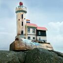 Latarnia Morska w Marken - dekoracja z drewna