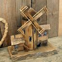 Dekoracja ze starego drewna - Młyn wiatrowy