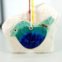 Turkusowe ptaszki - ozdoby ceramiczne do powieszenia