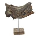 Unikatowa rzeźba dekoracja ze starego drewna - abstrakcja w stylu Wabi-Sabi