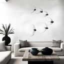 Instalacja z metalu nr VI - ptaki w kluczu (6 sztuk)