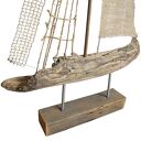 Żaglowiec ze starego drewna - marynistyczna dekoracja handmade (wabi-sabi)