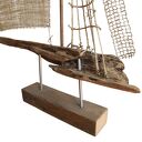 Żaglowiec ze starego drewna - marynistyczna dekoracja handmade (wabi-sabi)