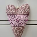 Serce zawieszka z koronką