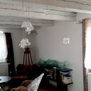 Szklany mobil dekoracyjny do wnętrza - ręcznie robione dzwoneczki