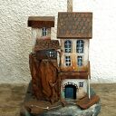 Drewniany domek, dekoracja ręcznie malowana - Stary Pensjonat