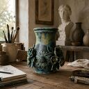 Botaniczna opowieść - unikatowa dekoracja ceramiczna z kwiatami i liśćmi 