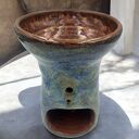 Ceramiczny kominek do aromaterapii - niebieskości i miedź