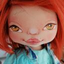 Nastka, tekstylna lalka kolekcjonerska - ręcznie szyta i malowana (ok. 35 cm)