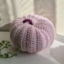 Trzy dynie szydełkowa z bawełnianej włóczki