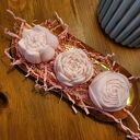 Zestaw upominkowy - świece kwiatowe