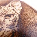 KOT SFINKS - PIROGRAFIA (17X21 CM) OBRAZ WYPALANY NA DREWNIE, dla miłośnika kotów, portret premium