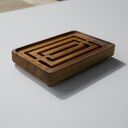 Mydelniczka drewniana teakowa 15 x 10 cm do łazienki