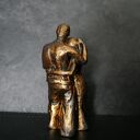 Rzeźba z gipsu Rodzina - ogniste złoto, wys. 10 cm