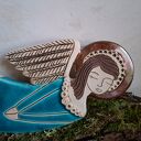 Anioł ceramiczny - Skarda turkus
