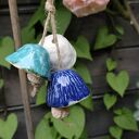 Dzwonek ceramiczny 3 szt - handmade ozdoba na balkon i ogród