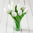 Kremowy bawełniany bukiet tulipanów handmade