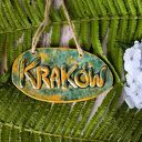 Zawieszka ceramiczna z napisem KRAKÓW