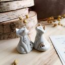 Porcelanowy lisek - ozdobny stojak na kadzidełko