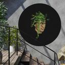 Mural DOTS Mężczyzna z paprotką - okrągła dekoracja