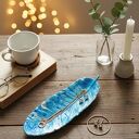 Podstawka na biżuterię Piórko z gipsu GP29