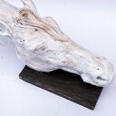 Ręcznie wykonana ceramiczna rzeźba głowy konia
