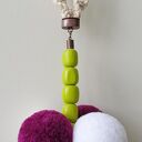 Kolorowa zawieszka na klamkę z pomponów - handmade