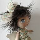 ANIOŁEK dekoracja ścienna - figurka tekstylna ręcznie szyta i malowana