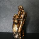 Rzeźba z gipsu Rodzina - ogniste złoto, wys. 10 cm