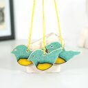 Ptaszki ceramiczne sikorki - wiszące dekoracje do domu