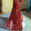 Krasnal ceramiczny 15 - ozdoba bożonarodzeniowa handmade (ok. 14 cm)