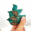 Turkusowe ptaszki w locie - ozdoby wiosenne