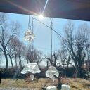 Szklany mobil dekoracyjny do wnętrza - ręcznie robione dzwoneczki