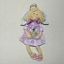 mam mopsa - anioł na szczęcie, z masy solnej, rękodzieło