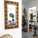 Lustro w drewnianej ramie AZTEC 43x83cm