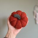 Jesienna dynia ozdobna handmade rozmiar L - wełniana dekoracja do domu