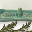 Zestaw talerzyk i stożek na kadzidełko - ceramiczna podstawka