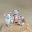 Myszka z gąską - filcowana figurka kolekcjonerska