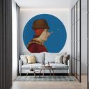 Mural DOTS Mężczyzna z żabką - okrągła dekoracja