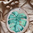 Obrazek na drewnie "Monstera"