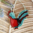 Duży ceramiczny kogut - ozdoba wisząca