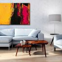 Żółto różowy ambaras - obraz strukturalny na płótnie 70x100 cm