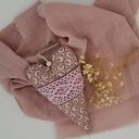 Serce zawieszka z koronką