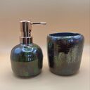 Zestaw łazienkowy „Leśny” kubek, dozownik