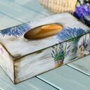 Pudełko na chusteczki, shabby chic, lawenda