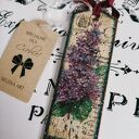 Dekoracyjna zawieszka decoupage z bukietem bzów