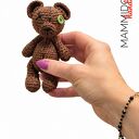 Laleczka creepy szydełkowa 45 cm - dekoracja pokoju z tiulową sukienką